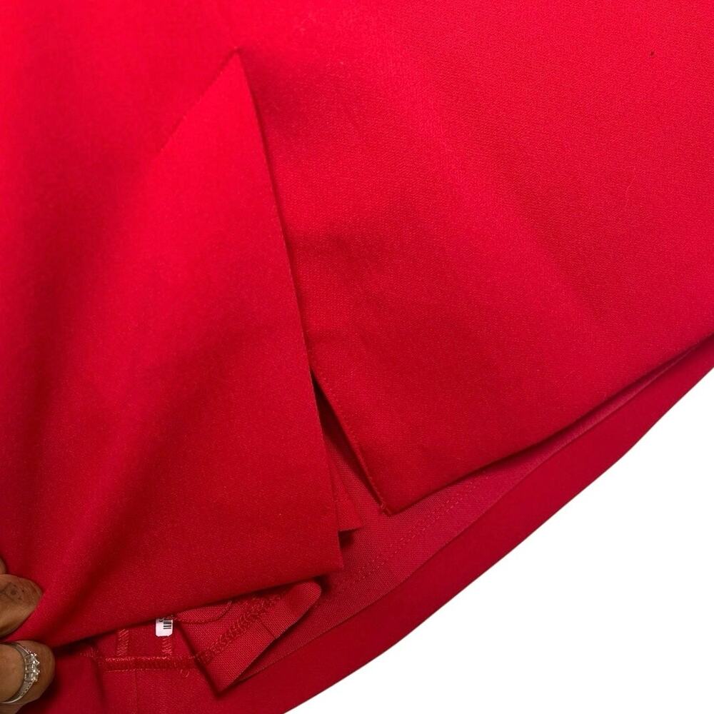 Brooks Brothers Women’s Red Sheath Dress S.8 Sleeveless Pleated Neck Work Career - Picture 6 of 7
